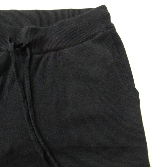 NWT Quince Cashmere Straight in Black Drawstring Pull-on Knit Sweater Pants M - Picture 3 of 6